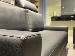 Rolf Benz Polstergruppen|Garnitur Vida Leder 60 500 Schwarz Fuß Spange Glanzchrom