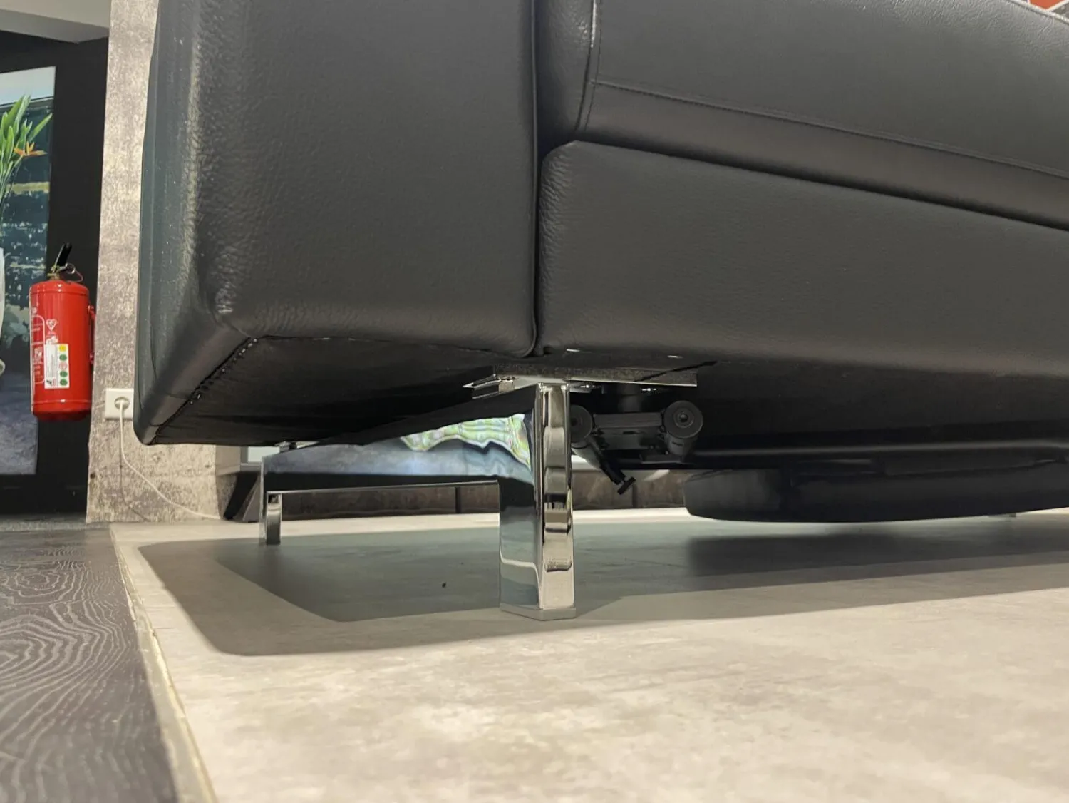 Rolf Benz Polstergruppen|Garnitur Vida Leder 60 500 Schwarz Fuß Spange Glanzchrom