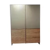 Scholtissek Vitrinen & Highboards|Geschirrschrank Tratum Front Floatglas Platin Matt Grau Korpus Asteiche