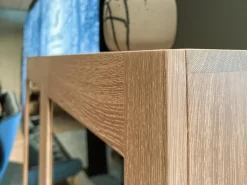 Janua Vitrinen & Highboards|Glasvitrine BC 04 Eiche Natur Geölt Glasfüllung Gestell Schwarz