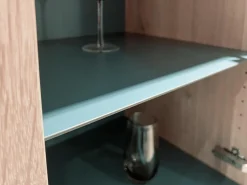 Janua Vitrinen & Highboards|Glasvitrine BC 04 Eiche Natur Geölt Glasfüllung Gestell Schwarz