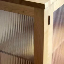 Hausel Vitrinen & Highboards|Glasvitrine Kirschbaum Geölt Modell 5176 Mit Riffglas