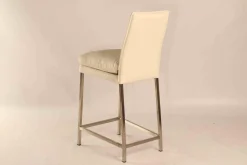 Musterring Einzelstühle|Helios 6153 Tresenhocker Stuhl Leder Toledo Bianco