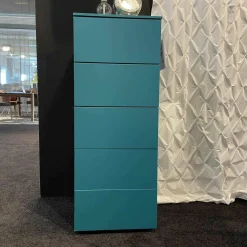 MD House Vitrinen & Highboards|Herrenschrank Allnight System Matt Türkis mit Push to Open