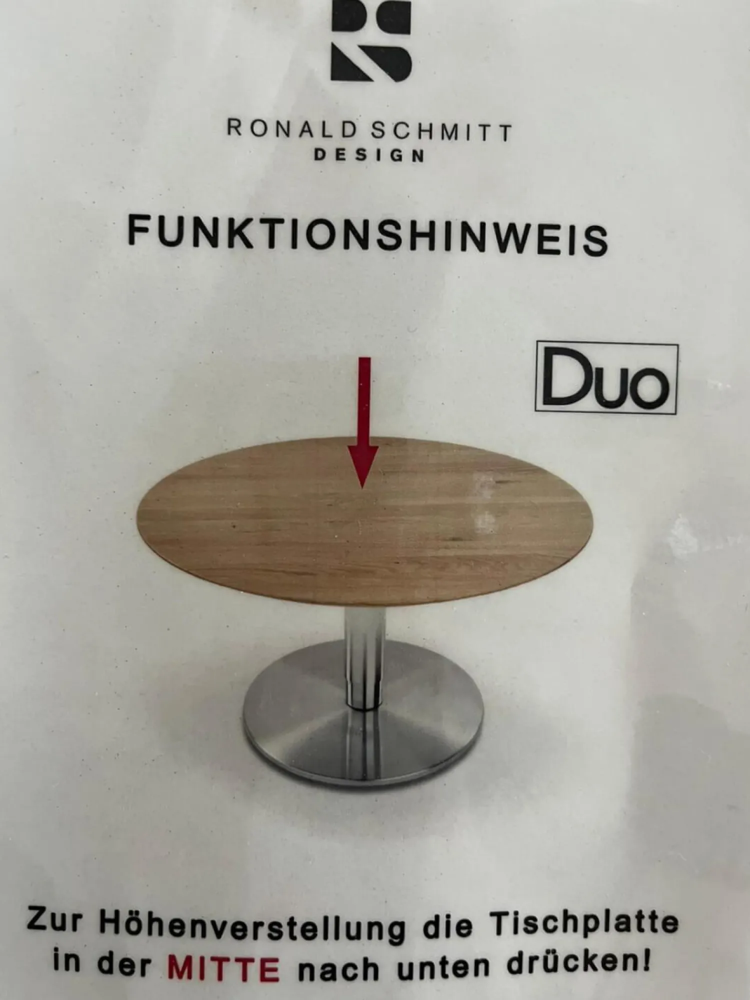 Ronald Schmitt Design Couchtische|Höhenverstellbarer Couchtisch Dualo Keramik Zement Grau