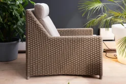 Cane Line Loungemöbel|Highbacksessel Diamond Taupe Gestell Aus Aluminium Und CaneLine Weave Graphite