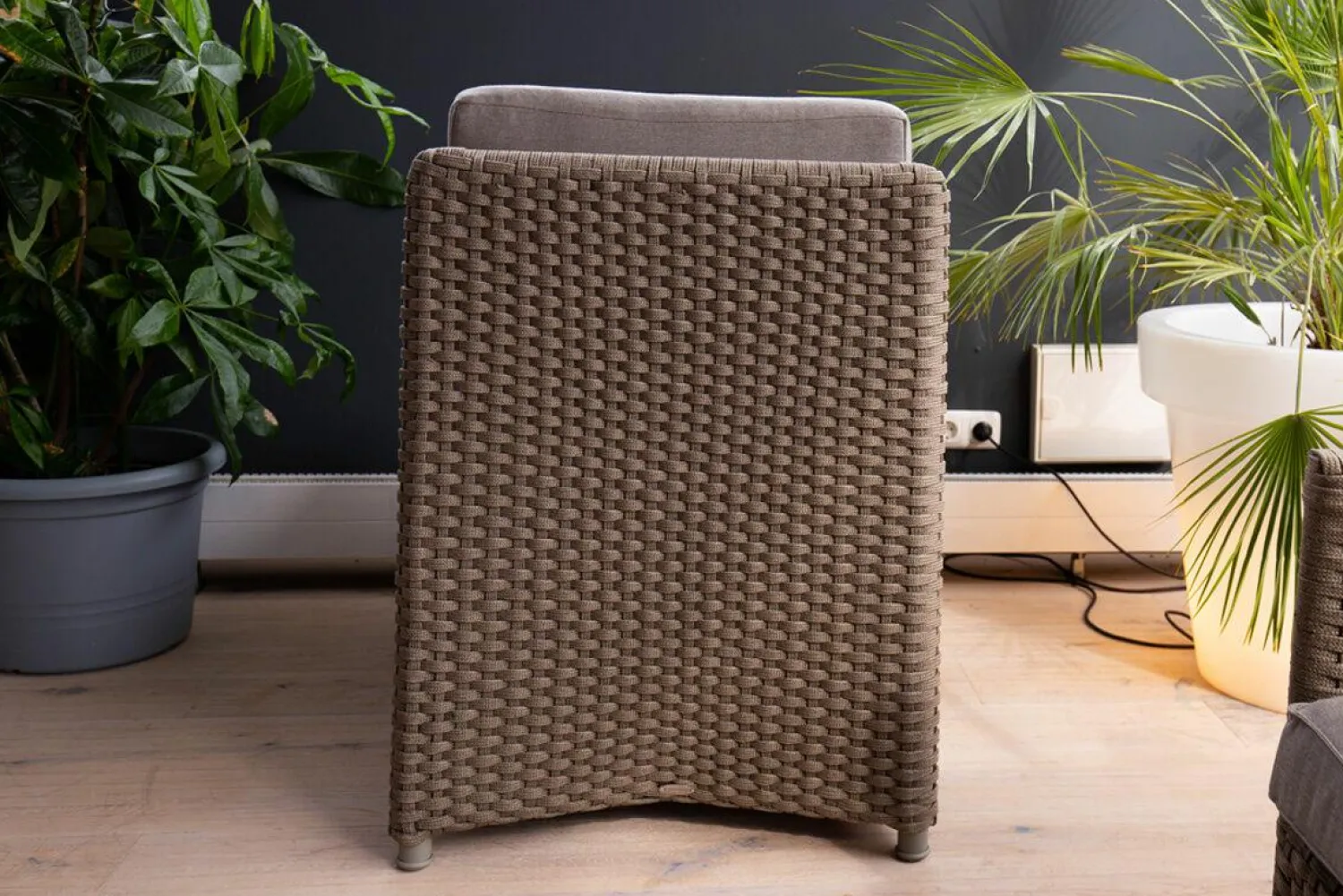 Cane Line Loungemöbel|Highbacksessel Diamond Taupe Gestell Aus Aluminium Und CaneLine Weave Graphite