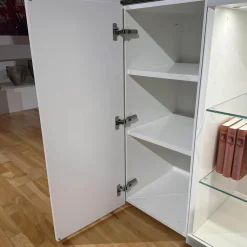 Interlübke Kommoden & Sideboards|Highboard 251 Just Cube Light Lack M03 Schneeweiß Steinplatte
