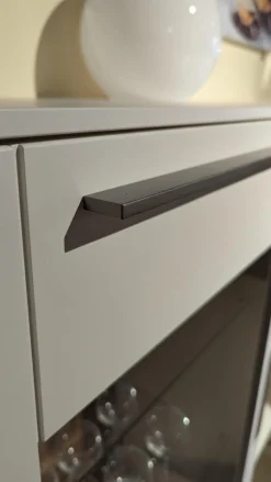 Gwinner Vitrinen & Highboards|Highboard Bellano Lack Seidenmatt Weiß Rückwand Nussbaum Natur