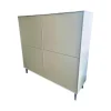 Contur Vitrinen & Highboards|Highboard Casello MDF Lack Schilfgrün Grün Grau Sockelfüße Schwarz Matt