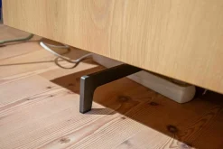 Team 7 Vitrinen & Highboards|Highboard Cubus Eiche Weßgeölt Gestell Bronze Matt Innenfach aus Glas