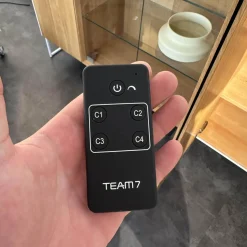 Team 7 Vitrinen & Highboards|Highboard Cubus Pure Außen Eiche Natur Geölt Innen Buche Metallgestell Schwarz Mit Beleuchtung