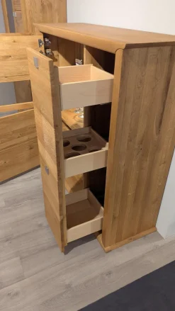 Klose Kollektion Vitrinen & Highboards|Highboard K2 Wildeiche Geölt Inklusive Beleuchtung Und Flaschenhalterung