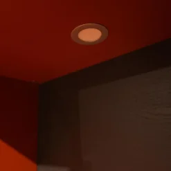 Rietberger Möbelwerke Vitrinen & Highboards|Highboard Kara Frame 73098 Front Lack Ziegelrot Rot Korpus Eiche Graphit Inklusive Beleuchtung