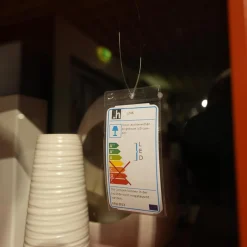 Rietberger Möbelwerke Vitrinen & Highboards|Highboard Kara Frame 73098 Front Lack Ziegelrot Rot Korpus Eiche Graphit Inklusive Beleuchtung