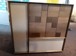 Pönnighaus Vitrinen & Highboards|Highboard MU370 Grau Weiß EOL Wildeiche