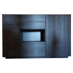 Anrei Vitrinen & Highboards|Highboard Puro 432 M Bergfichte Gebürstet Schiefer Lackiert