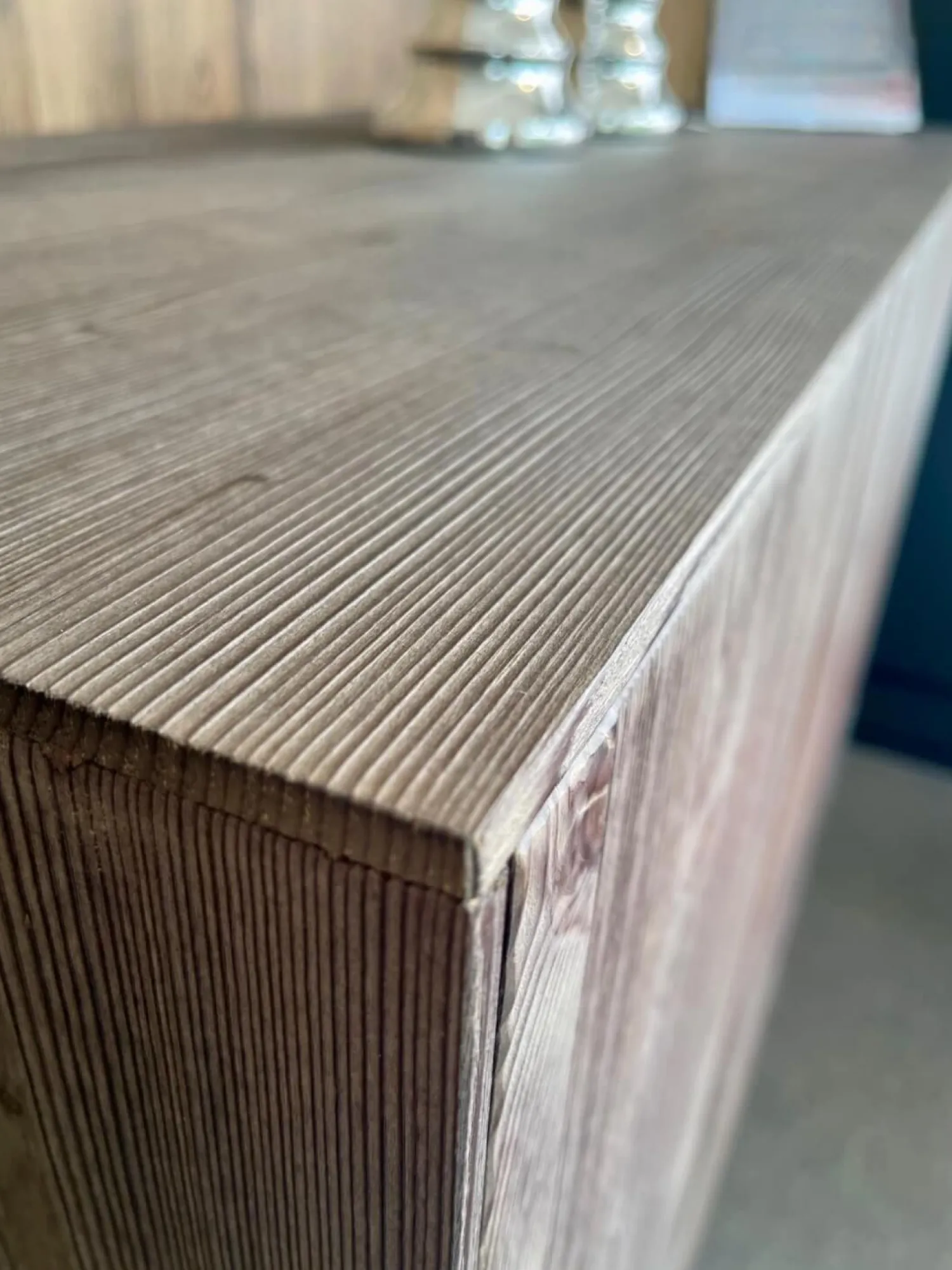 Anrei Vitrinen & Highboards|Highboard Puro Massivholz Bergfichte Mit Naturstein Einlagen