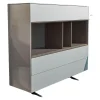 Kettnaker Vitrinen & Highboards|Highboard Soma Lack Matt Weiß Basalt Zargen Lack Weiß Matt Gestell Wange Alufarbig