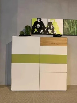 Kettnaker Vitrinen & Highboards|Highboard Soma Weiß Kernnussbaum Lemon