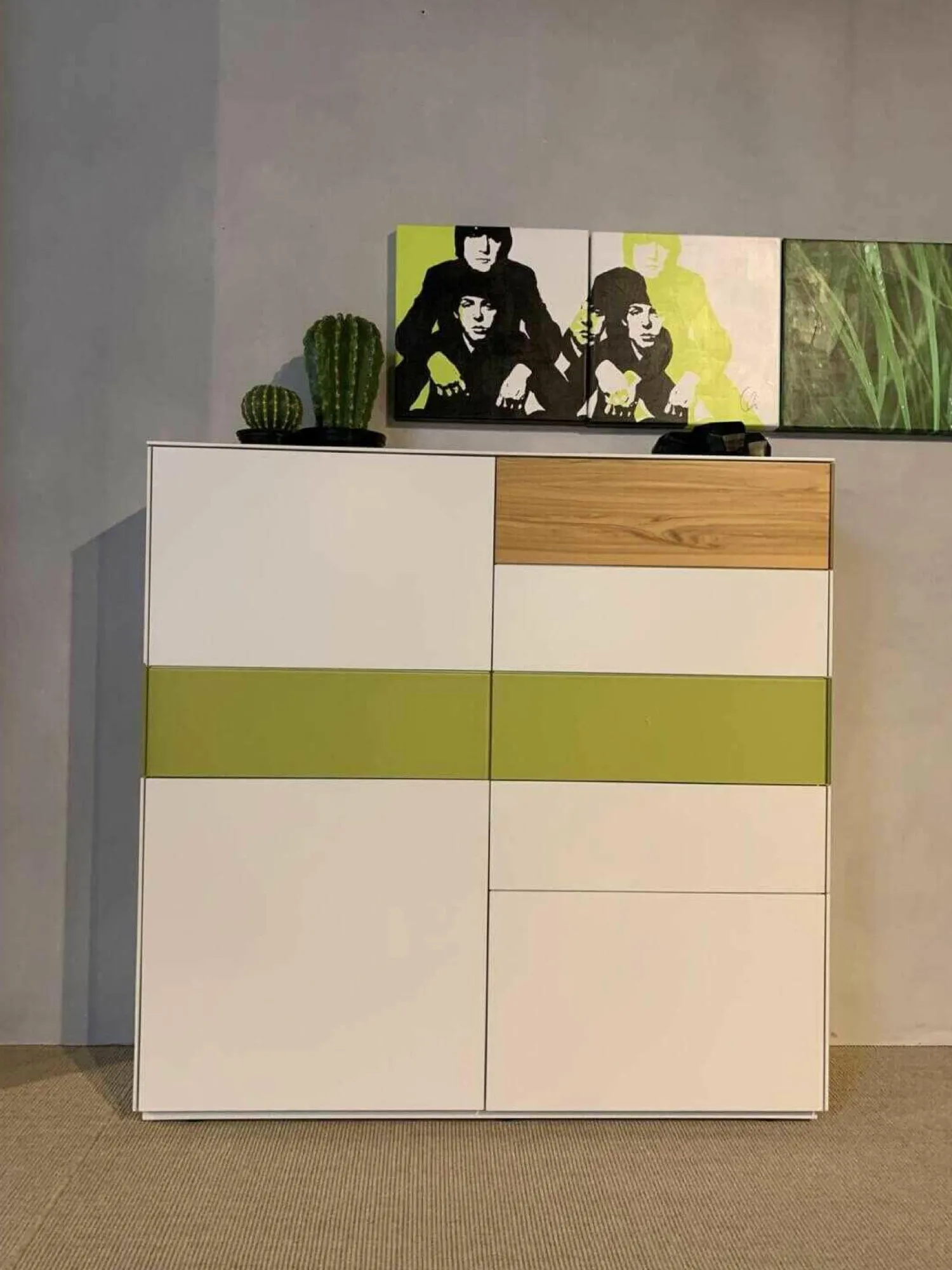 Kettnaker Vitrinen & Highboards|Highboard Soma Weiß Kernnussbaum Lemon