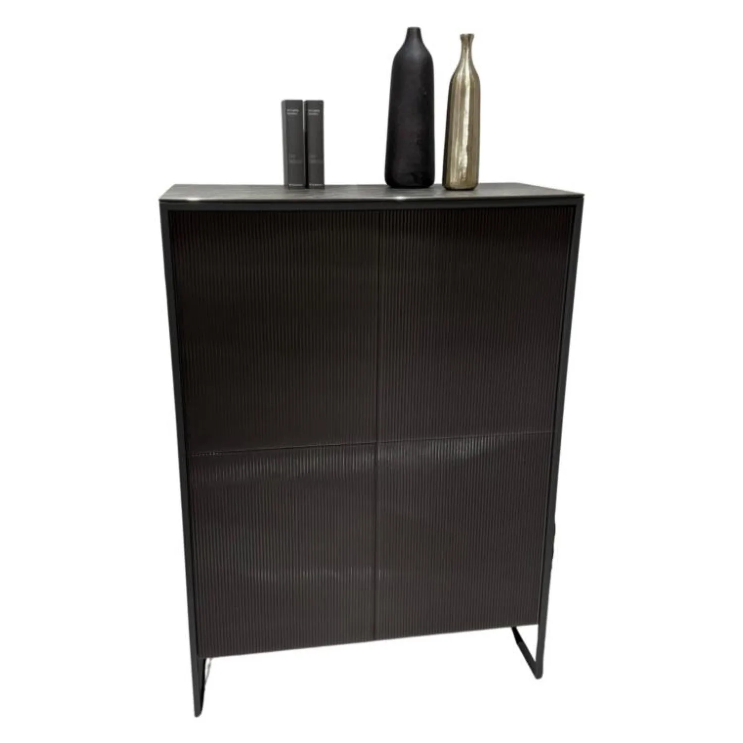Mobliberica Vitrinen & Highboards|Highboard Terra Korpus Glas Anthrazit Gestell Material Anthrazit