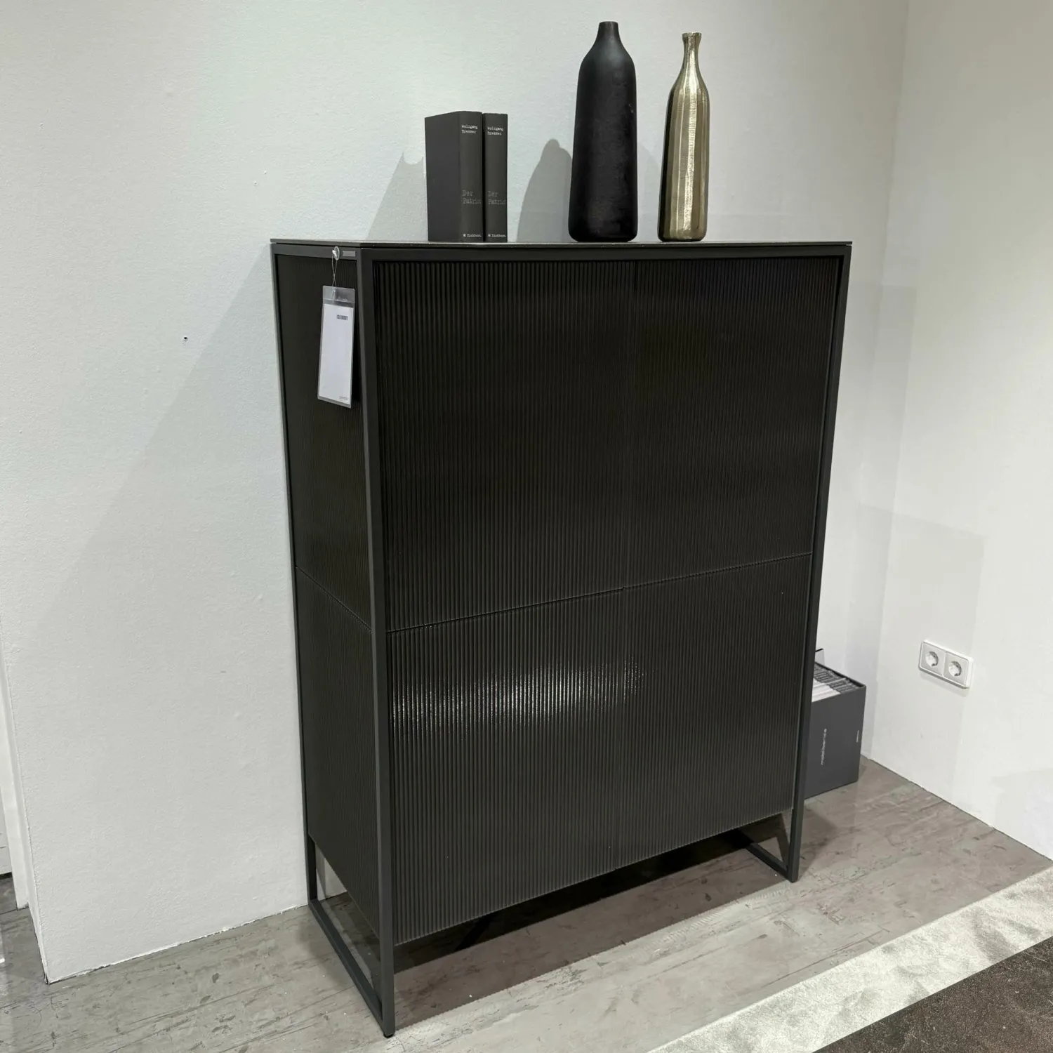 Mobliberica Vitrinen & Highboards|Highboard Terra Korpus Glas Anthrazit Gestell Material Anthrazit