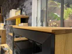 WK Wohnen Vitrinen & Highboards|Highboard WK 490 Baristo 180180 Asteiche Massiv Natur 2502 Belassen Geölt Mit LED Beleuchtung