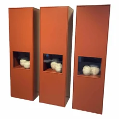 Musterring Vitrinen & Highboards|Hängeelement Kombi Kara Frame Lack Ziegelrot Glastür Inklusive Beleuchtung