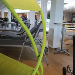 Fermob Gartenliegen|Hängematte Grün Bezug Outdoor Batyline Farbe Eisenkraut Rundgestell Stahl Lackiert