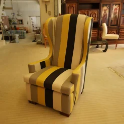 Thörmer Fernsehsessel|Hochlehner Grandpa Stoff Gelb Weiß Schwarz Grau