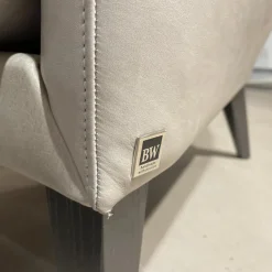 Bielefelder Werkstätten Relaxsessel|Hochlehnsessel Coco Bezug BW 0300-704 Leder Gascogne Grey Inklusive Hocker