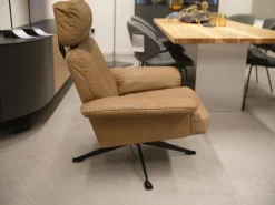 De Sede Relaxsessel|Hochlehnsessel DS-0031-111 Mit Hocker Leder Naturale 53 Noce 4-Sternfuß Schwarz Beschichtet