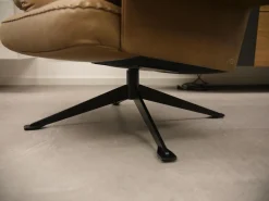 De Sede Relaxsessel|Hochlehnsessel DS-0031-111 Mit Hocker Leder Naturale 53 Noce 4-Sternfuß Schwarz Beschichtet