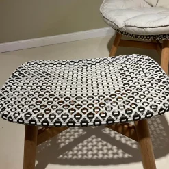 DEDON Loungemöbel|Loungemöbel|Hochlehnsessel Mbrace Stoff A 462 Cool Sage Grau Fasergeflecht Pepper Füße Teak Inklusive Hocker Und Kissen