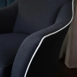 Bielefelder Werkstätten Relaxsessel|Hochlehnsessel Saloni Stoff Schwarz Palmira Cat. C 1640-191 Leder Weiß