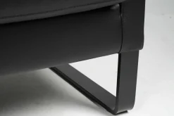 Werther Loungesessel|Relaxsessel|Hochlehnsessel Santos Leder Wildanilin L 7360 B Cat. 12 Schwarz Gestell Kufen schwarz