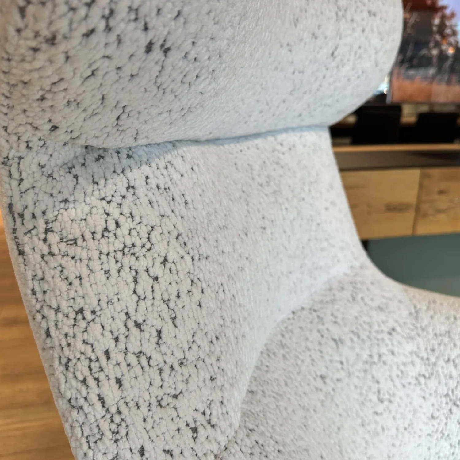 Brühl Relaxsessel|Hochlehnsessel Viktor Stoff 6450 49 Weiß Grau Gestell Kreuzfuß Metall Schwarz Pulverbeschichtet Mit Hocker