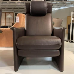 COR Relaxsessel|Hochlehnsessel Zento Bezug Leder 843 Dunkelbraun Elektrisch Verstellbar