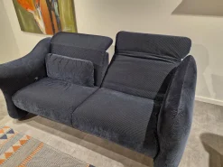 Brühl 2-Sitzer-Sofas|Hochlehnsofa Bongo Bay Stoff 4490 0069 Blau Neigungsverstellbar Mit Kissen