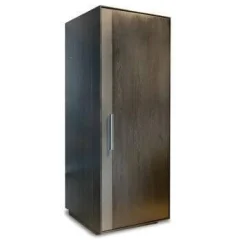 Riva1920 Vitrinen & Highboards|Hochschrank Cambusa Eiche ohne Knoten Pigmentiert Total Black Innen Eiche ohne Knoten Geölt Pigmentiert