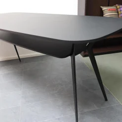 Alias Esstische|Hochtisch Biplane Platte MDF Und Gestell Aluminium Schwarz Lackiert