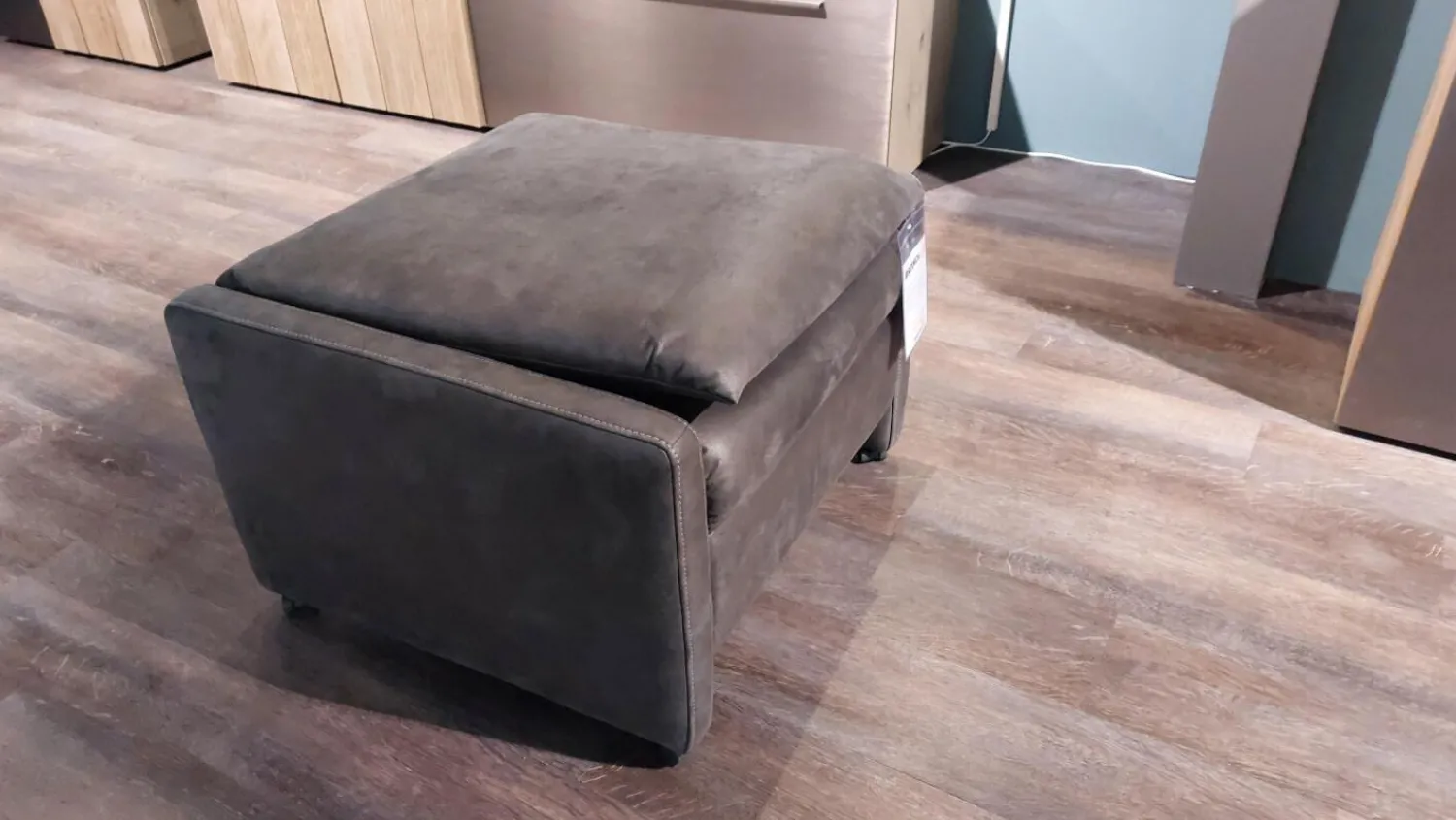 himolla Hocker & Sitzsäcke|Hocker 7112 Type 31 L Verwandelbar Stoff K Nevada Anthrazit Mit Kontrastnaht Mit Rollen