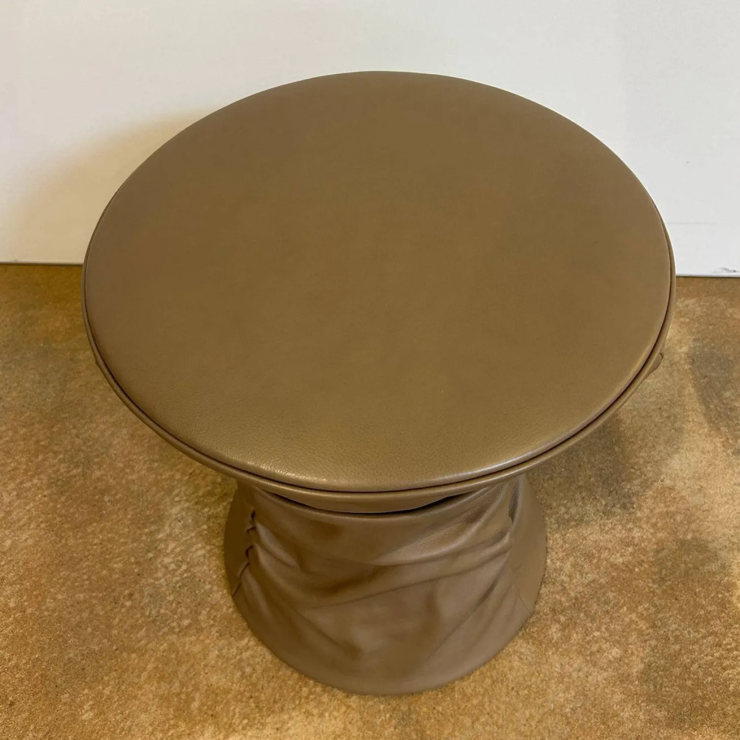 Walter Knoll Hocker & Sitzsäcke|Hocker Bellows 222 H1 Leder Elen Fango Braun Gestell Holzkonstruktion Mit Gasfeder Höhenverstellbar