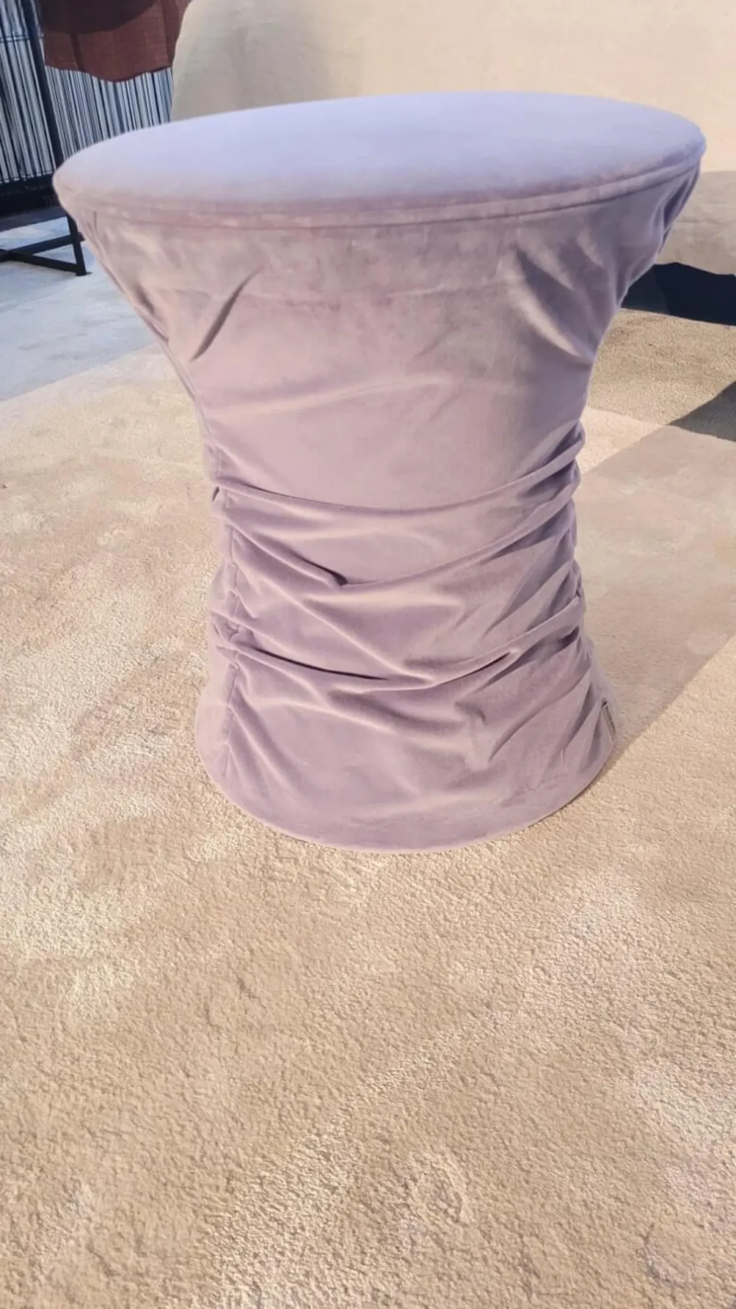 Walter Knoll Hocker & Sitzsäcke|Hocker Bellows Velourstoff Harald 2 652 Blue Grey Violett