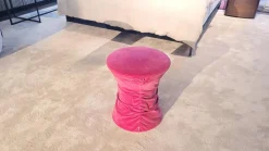 Walter Knoll Hocker & Sitzsäcke|Hocker Bellows Velourstoff Harald 2 612 Rose Rosa