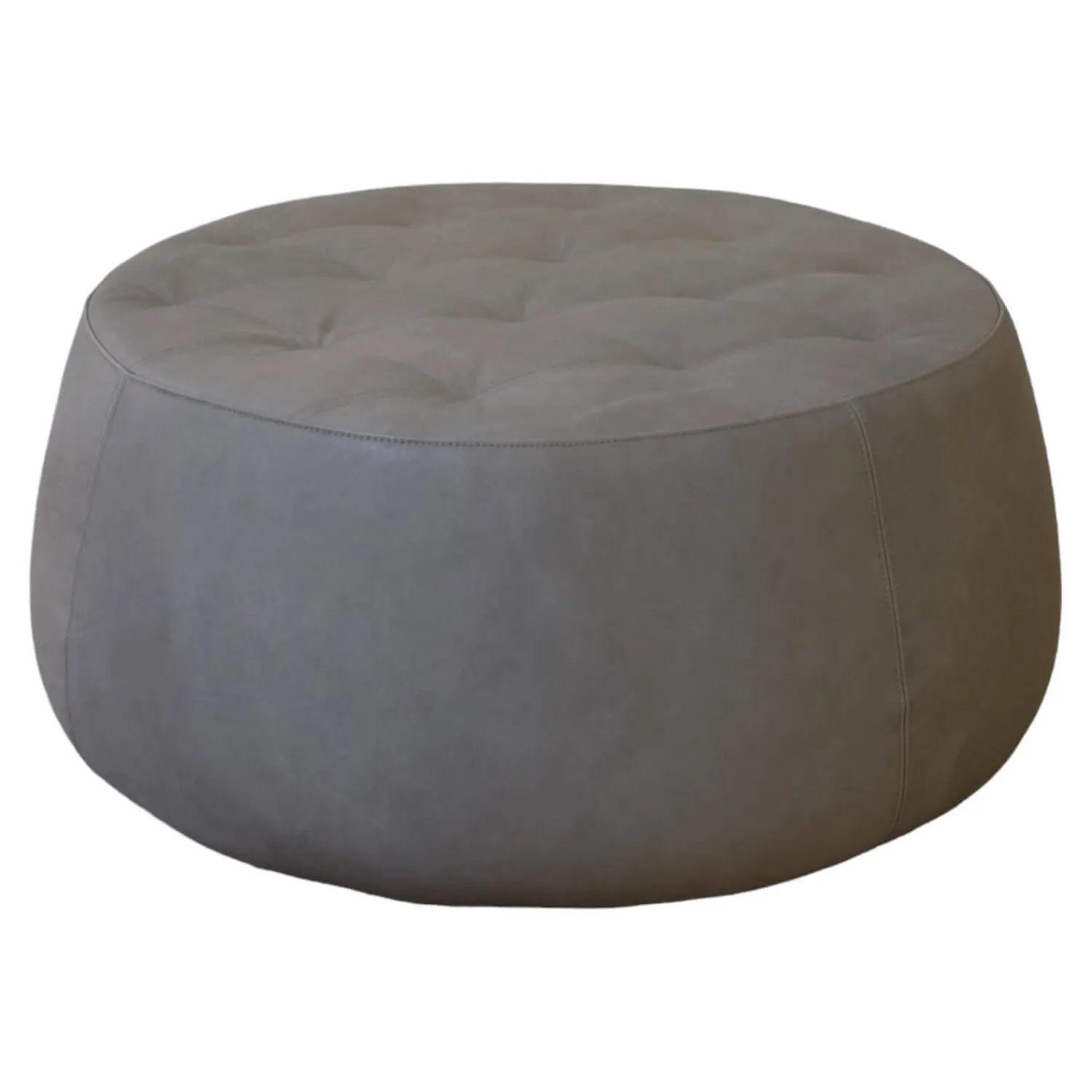 Signet Hocker & Sitzsäcke|Hocker Big Jack Bezug Leder Rancho Cora Grau Beige