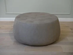 Signet Hocker & Sitzsäcke|Hocker Big Jack Bezug Leder Rancho Cora Grau Beige