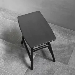 Ethnicraft Hocker & Sitzsäcke|Hocker Blackstone Osso Eiche Schwarz Lackiert