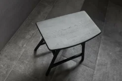 Ethnicraft Hocker & Sitzsäcke|Hocker Blackstone Osso Eiche Schwarz Lackiert